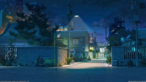 anime street background